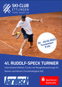 Read more about the article 41. Rudolf-Speck-Ranglistenturnier startet ab heute